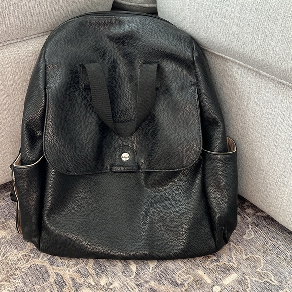 Babymel black leather diaper bag - Picture 2 of 3